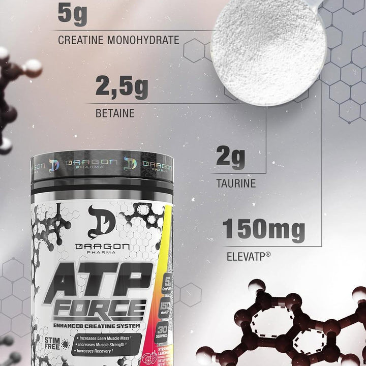 ATP Force - SISTEMA DE CREATINA MEJORADO - LIMONADA DE FRESA